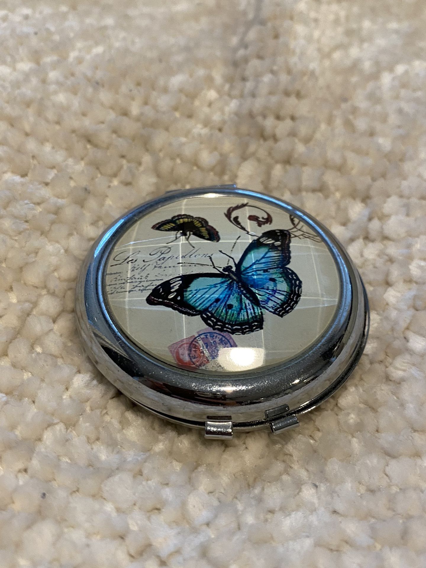 Beautiful Butterfly Double Mirror for Travel