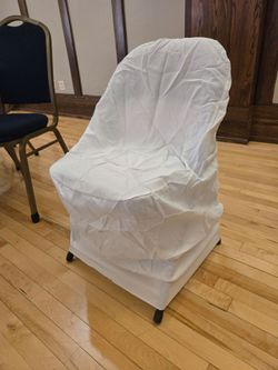 65 White Polyester Chair Covers