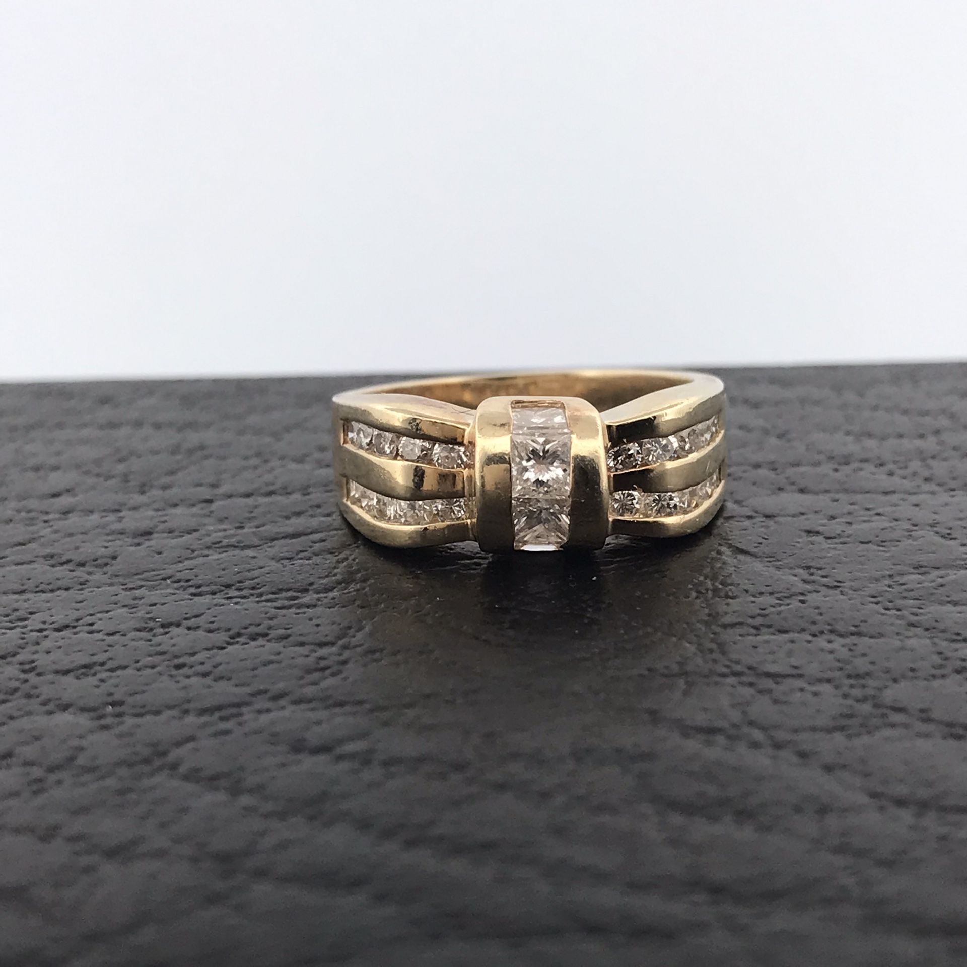 14K yellow gold diamond ring size 6.5