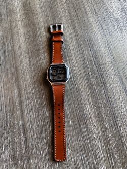Casio World Time Digital Watch customize Leather Strap