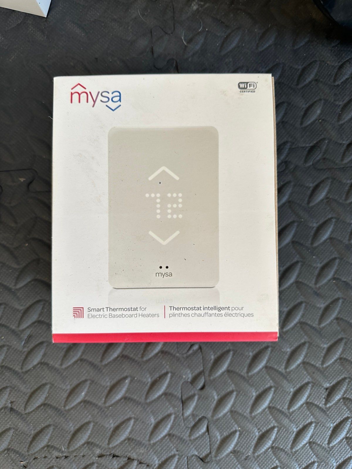 White MySa smart thermostat for electric baseboard heaters