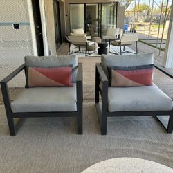 Outdoor Aluminum Lounge Chair Set of 2