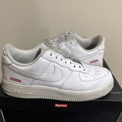 Nike Supreme Box Logo AF1 White “Uptown” Size 9.5