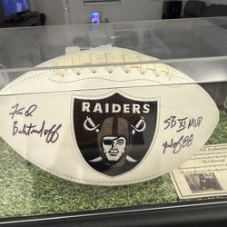Fred Biletnikoff Ray Guy Warren Sapp  Oakland Raiders Autographed Footballs JSA