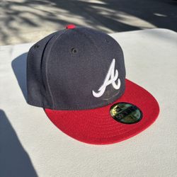 Navy/Red Atlanta Braves Fitted Hat
