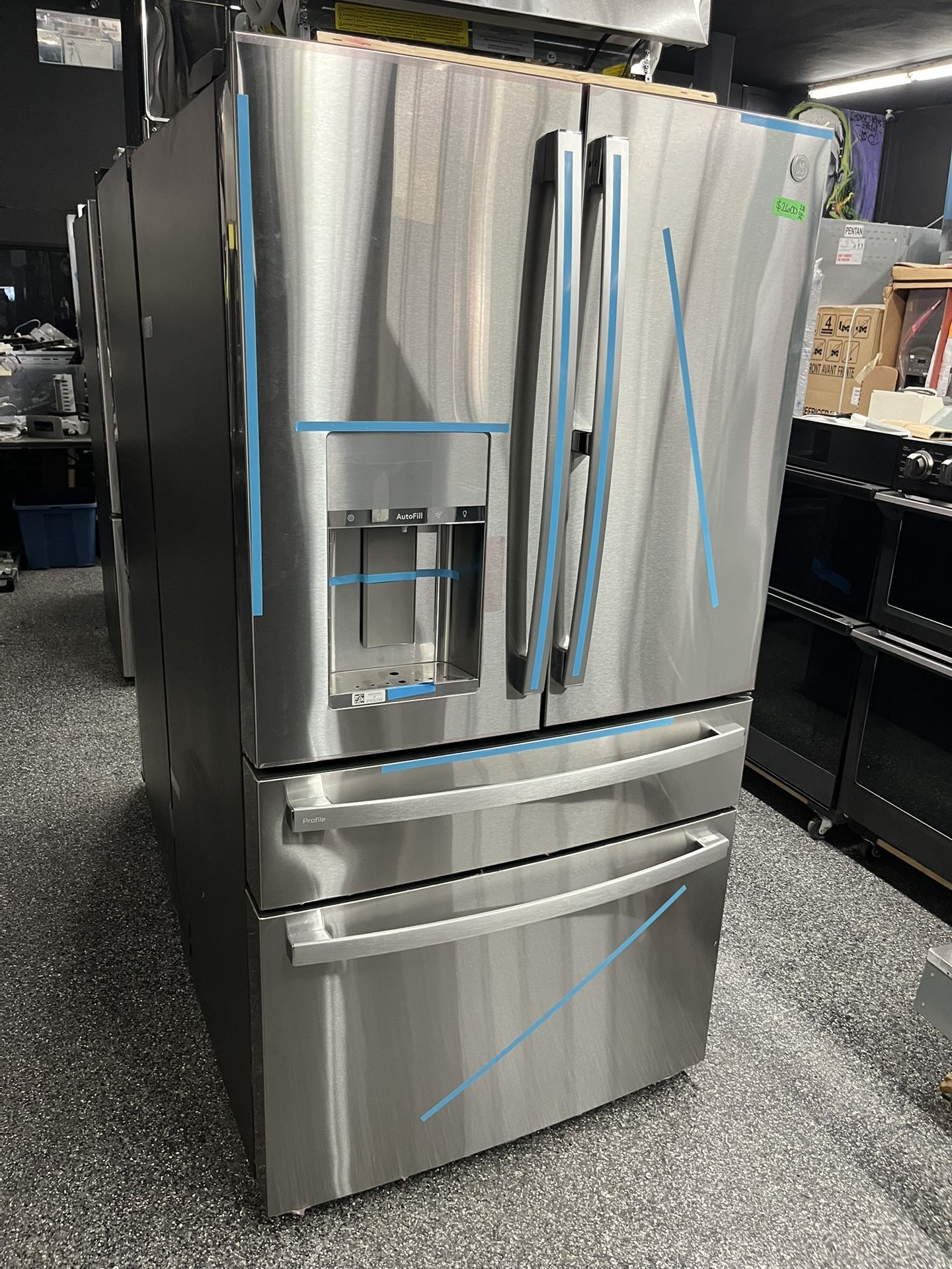 GE Profile Stainless Steel 4 Door Fridge Door In Door 28 Cu Ft