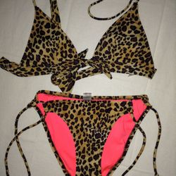 BRAND NEW - Victoria's Secret Women’s SIZE XS Leopard Print Bikini Top & Bottom