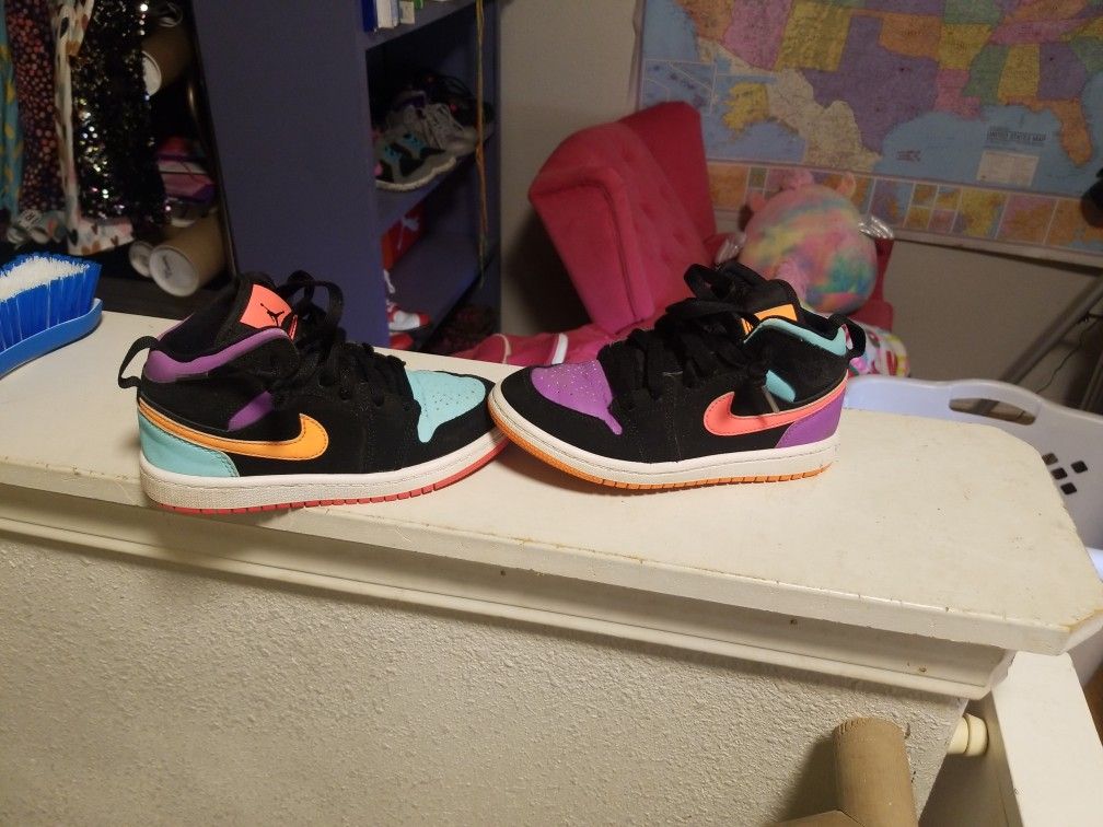 Kids Air Jordan 1 Multi Color Reflective 12c