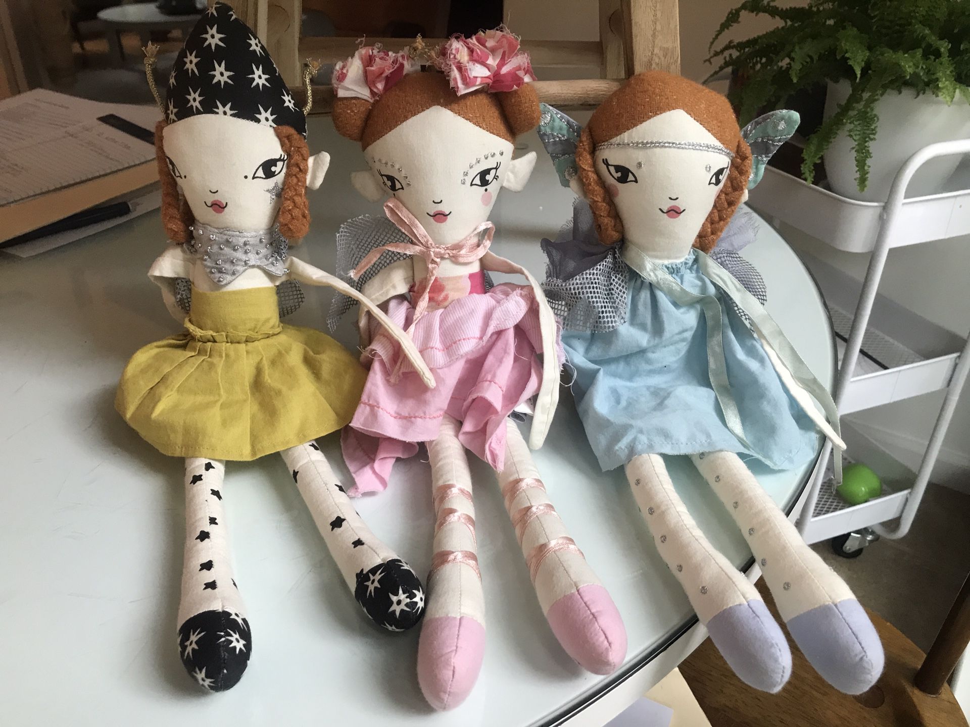 Three adorable fairy dolls from land of nod