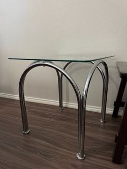 Vintage Bauhaus Chrome and Glass Table