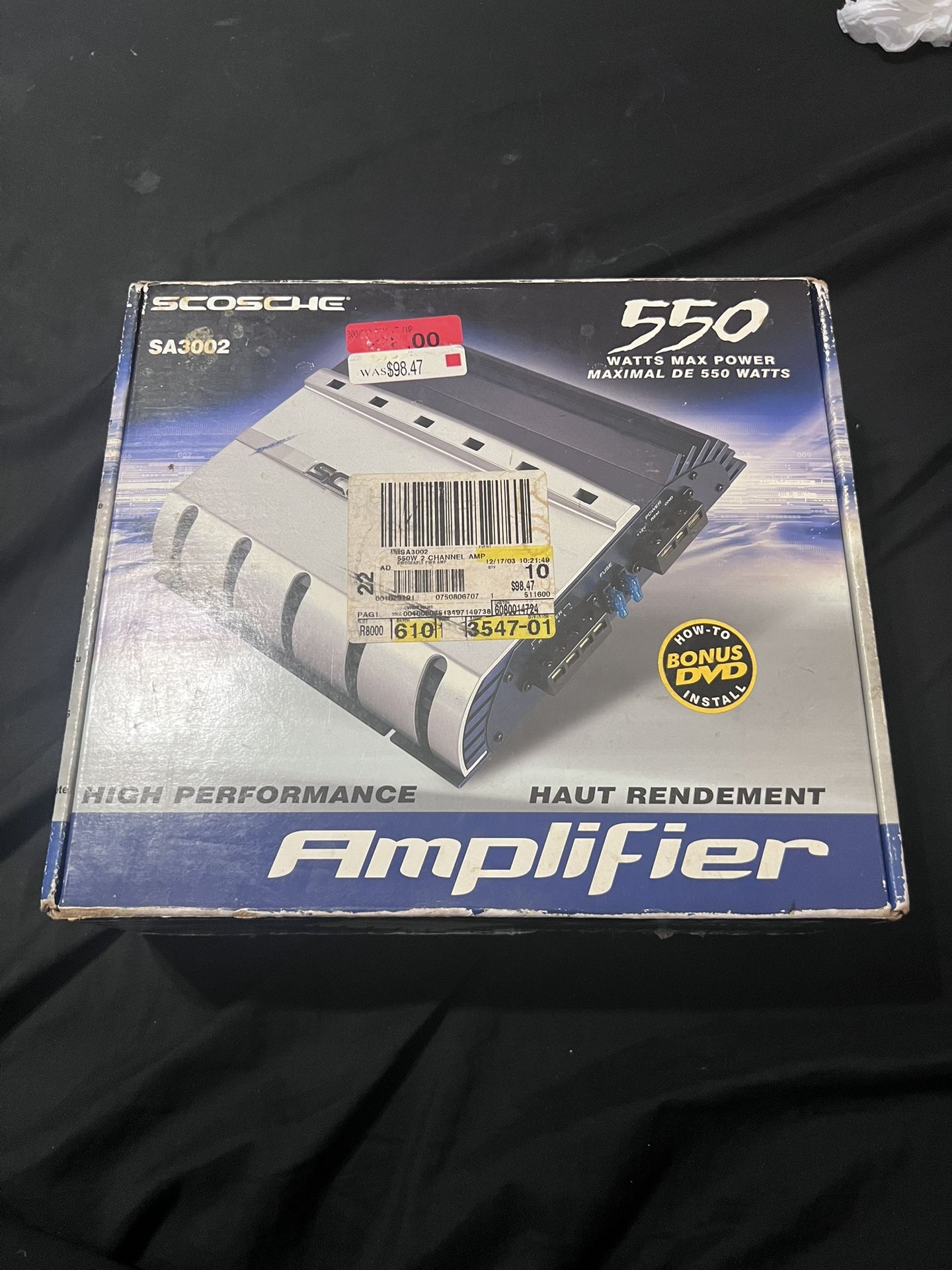 Amplifier Scosche SA3002 550 Watts High Performance