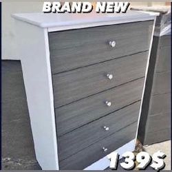 Brand New Gray&White 8 Drawer Dresser