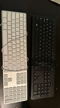 Apple Wired Keyboard A1243 + Dell KB216 Wired Keyboard Bundle