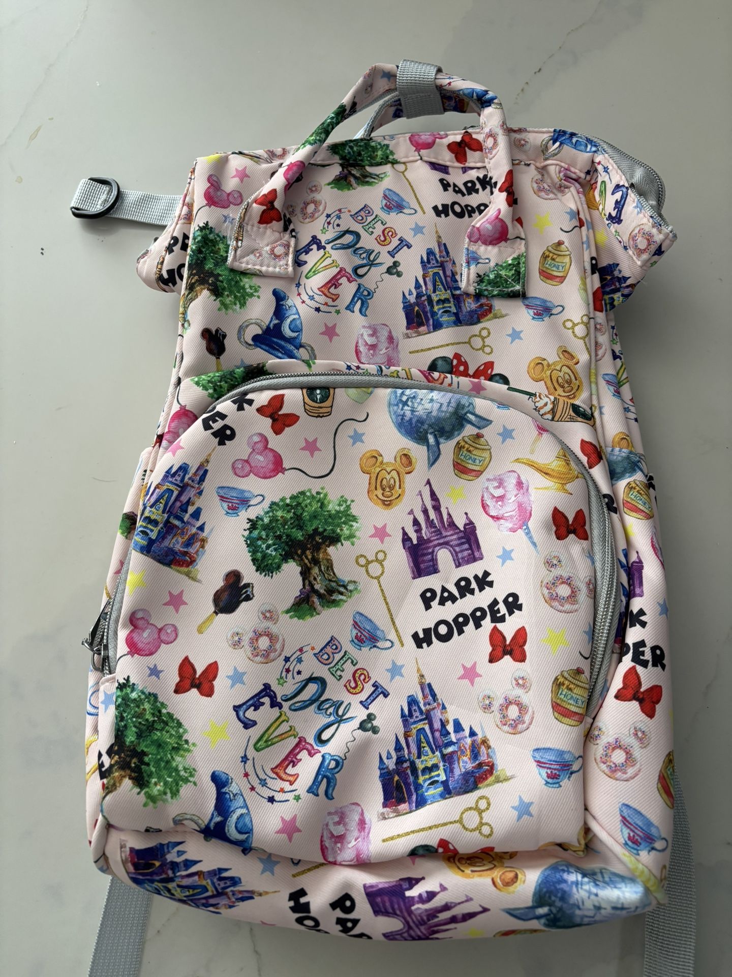 Disney Park Hopper NWOT Diaper Backpack BEST DAY EVER Bag with multiple pockets