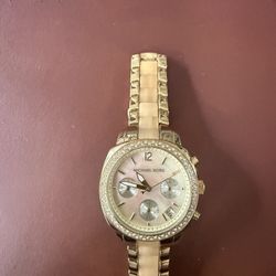 Michael Kors Collection Gold-Tone Watch with Crystal Accents