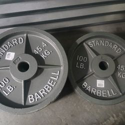100lb Olympic Weight Pair Plates$150firm