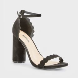 NWT JustFab Black Block Heel Sandals Size 8.5