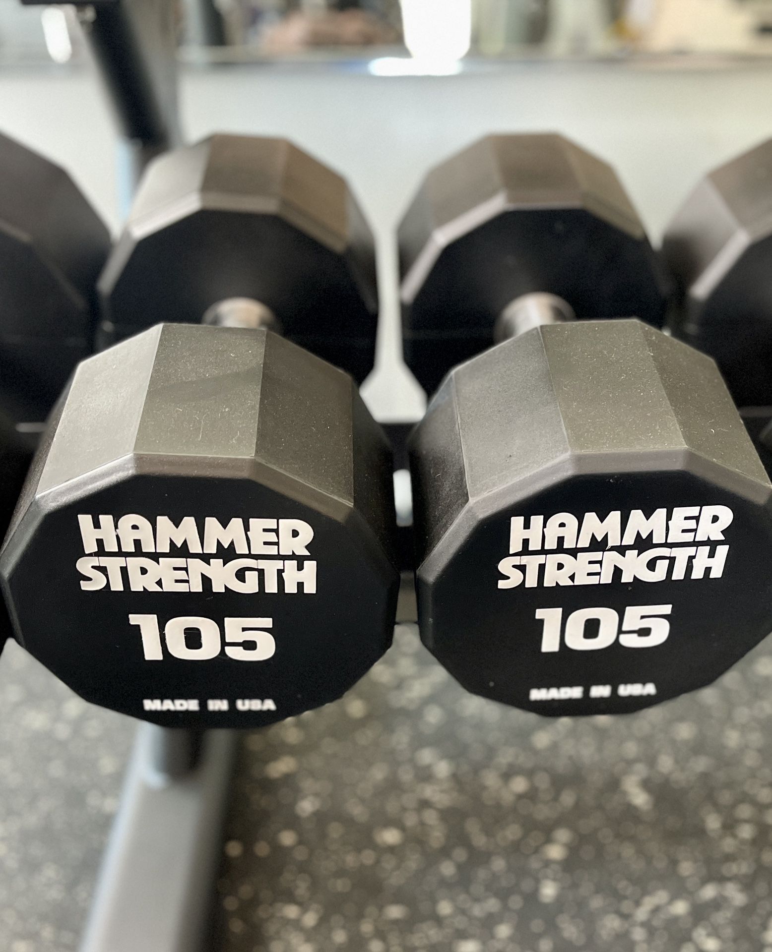 Hammer Strength 12 Sided Urethane Dumbbells set
