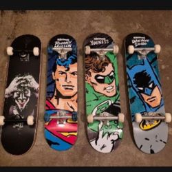 Vintage Very Rare Almost Skateboard Completes $140 A PIECE Superman Green Lantern Joker Batman