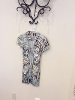 Metallic size M zipper dress