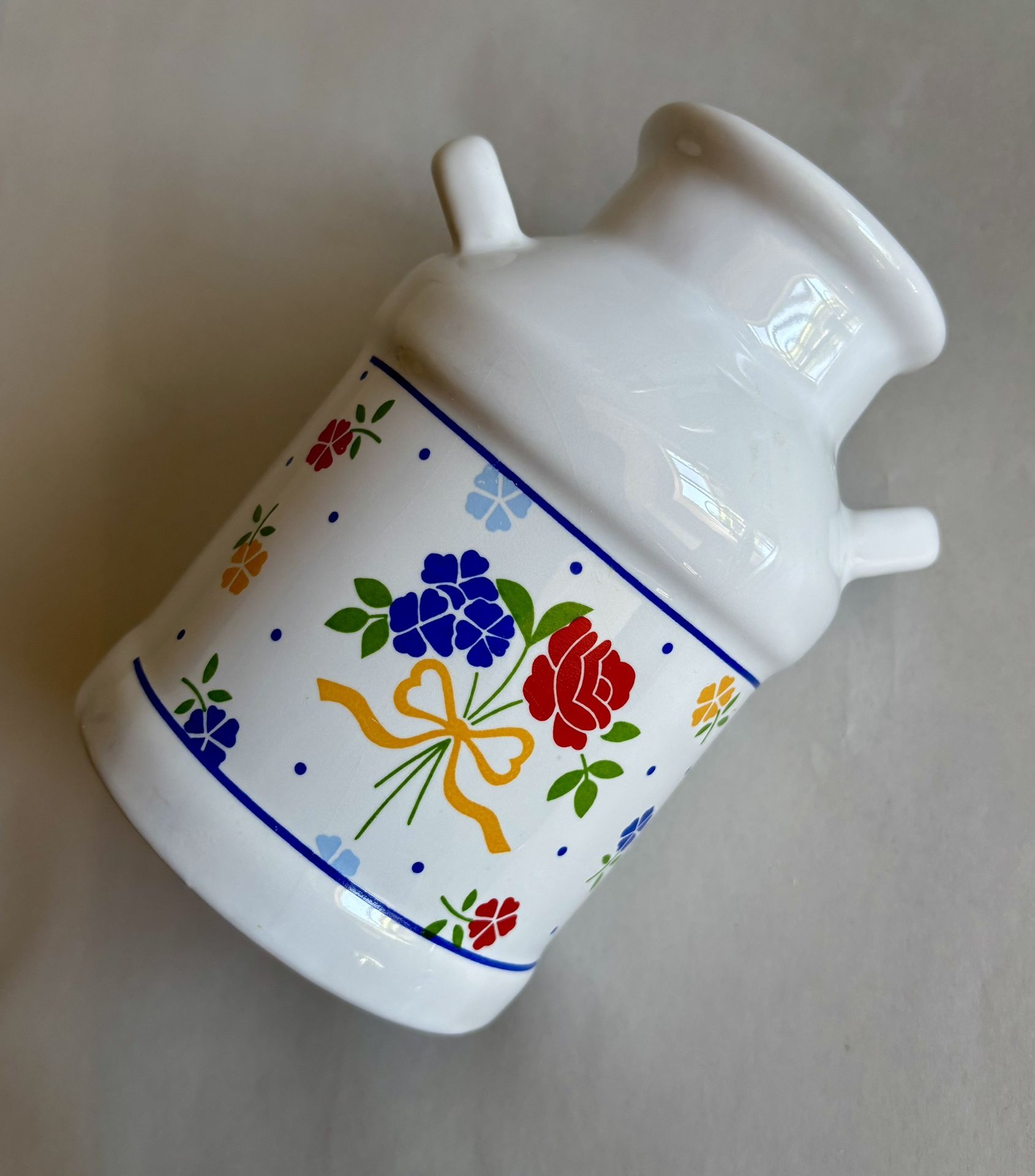 Cute Vintage Ceramic Milk Jug With Floral Design 