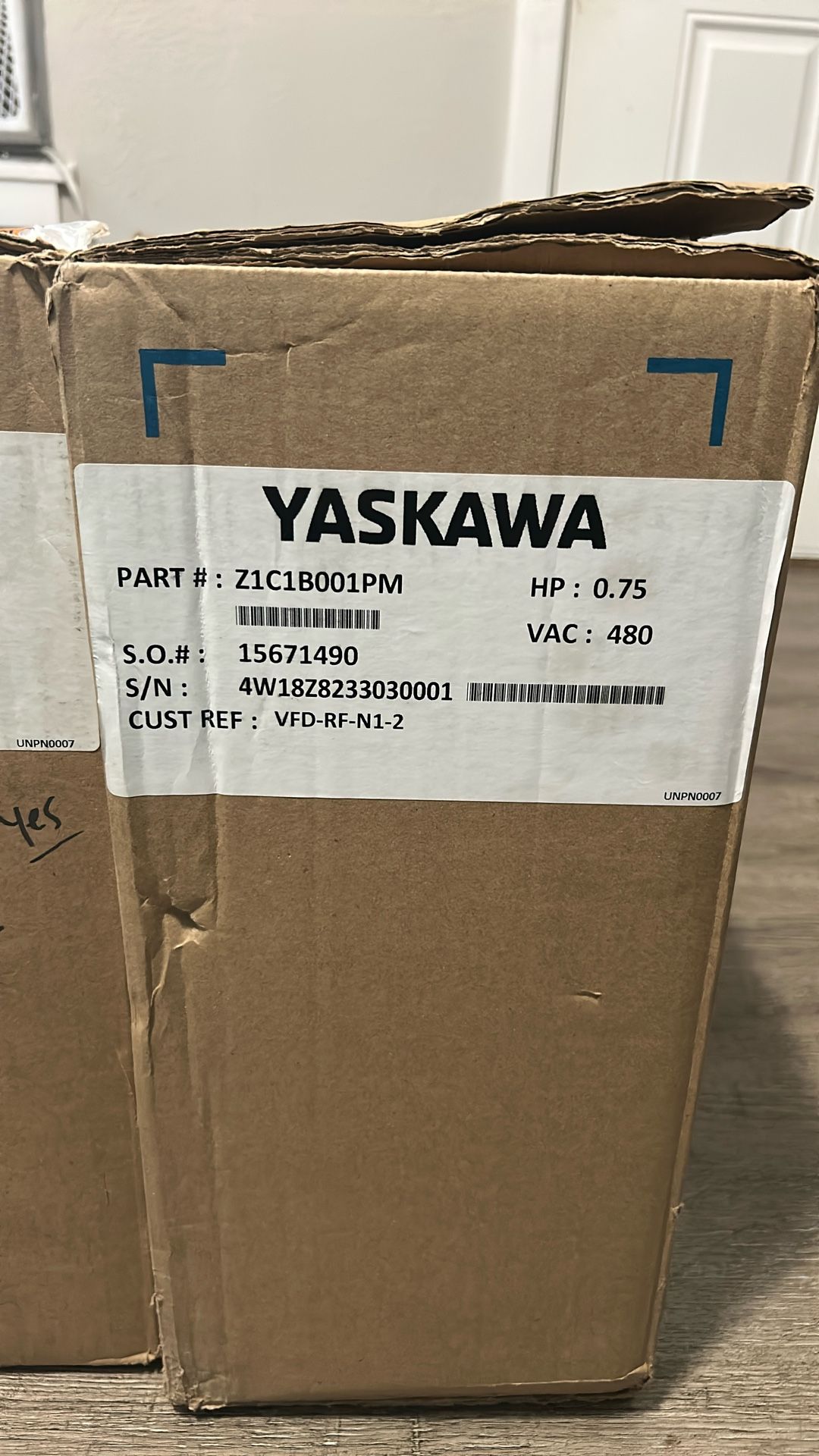 Yaskawa Z1C1B001PM Z1000 CIMR-ZU4A0005FAA CONFIGURED VFD 480V 4.8A TYPE 1 NEW