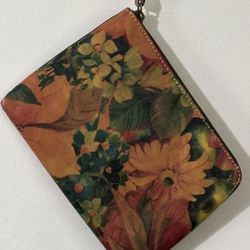 Patricia Nash Floral Leather Wristlet 