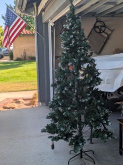 Artificial Christmas Tree with Pine Cones
