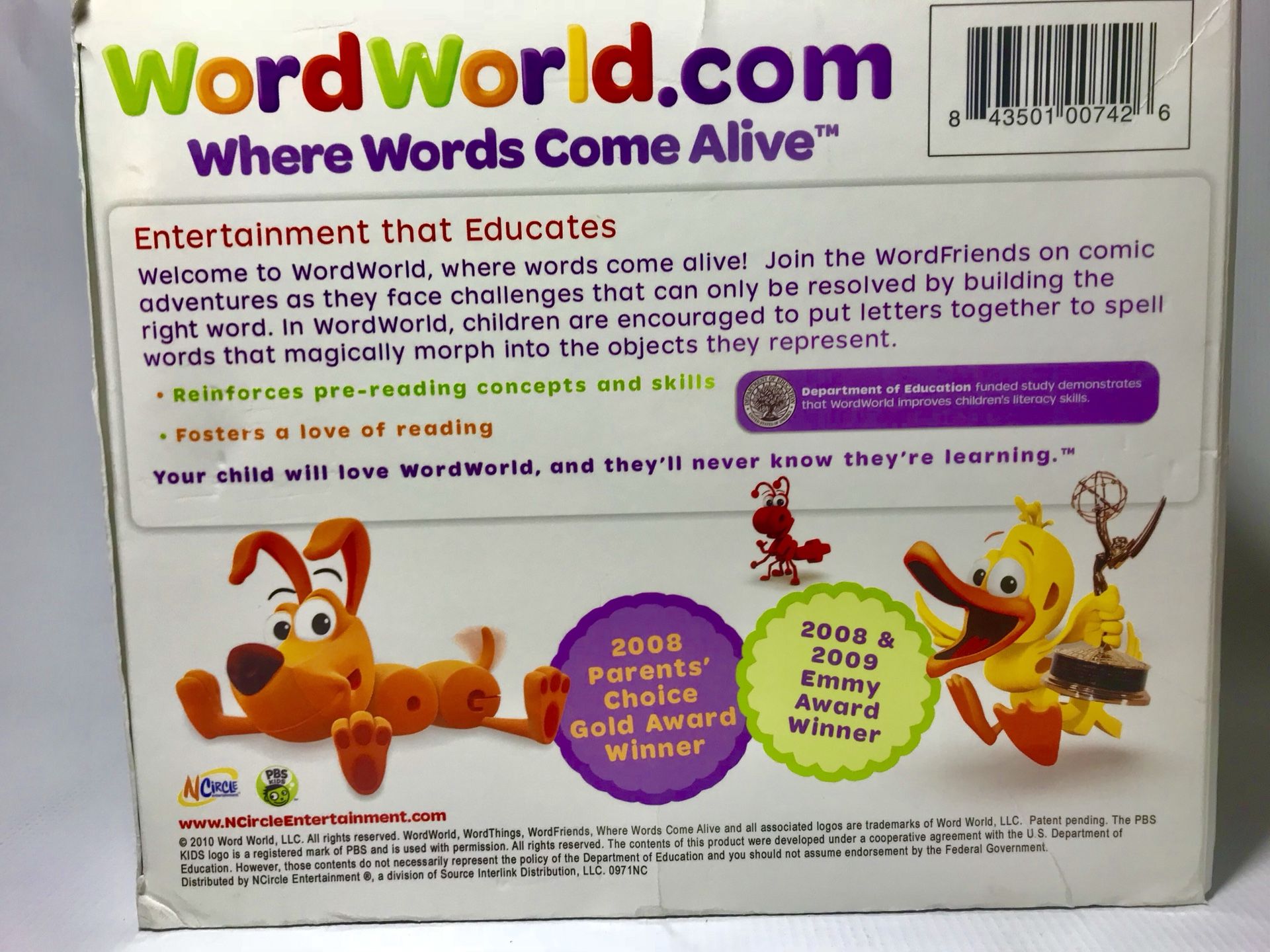 【レアDVD】wordworld Wordworld Where Words Come Alive DVD Totally Terrific Duck
