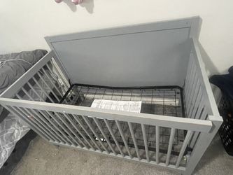 Grey Baby Crib