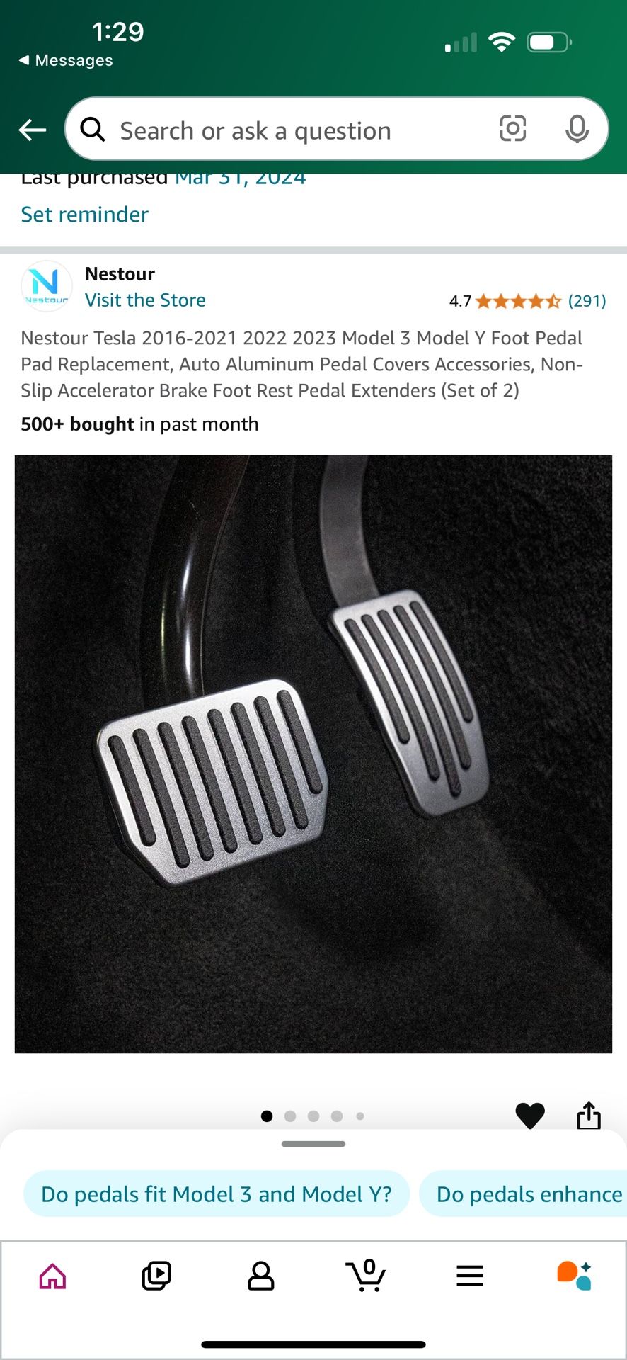 Tesla Foot Pedals