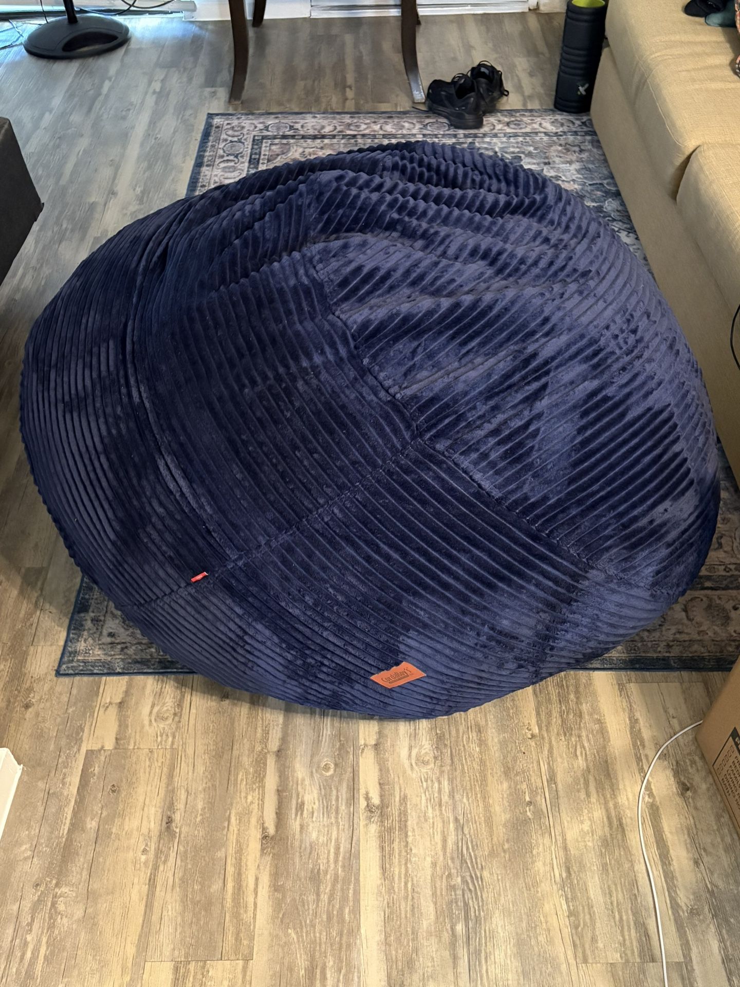 Blue Bean Bag Terry Corduroy