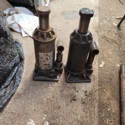 2 Vintage Hydraulic Bottle Jacks For Cars