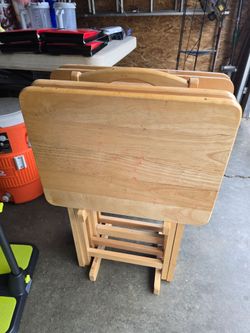 Wooden TV trays