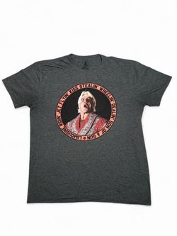 WWE Ric Flair T-Shirt WOOOO Jet Flyin Kiss Stealin Wheelin Dealin Graphic Y2K Wrestling - Size Large
