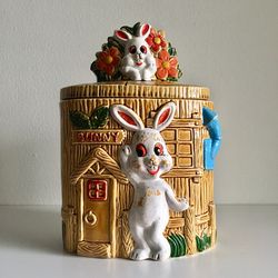 Mid Century Cookie Jar - Bunny House