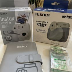 Fuji film Insta Max 9 Mini Grey Bundle ! 