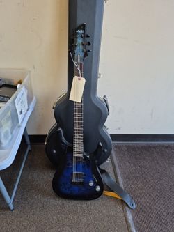 Schecter Omen Elite 6 String Black Blue Electric Guitar 