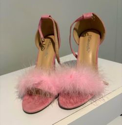 Deleventh Pink  Feather Heels