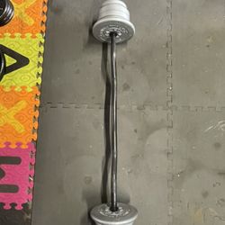 Weight Plates / Curl Bar.        50 Dollars 