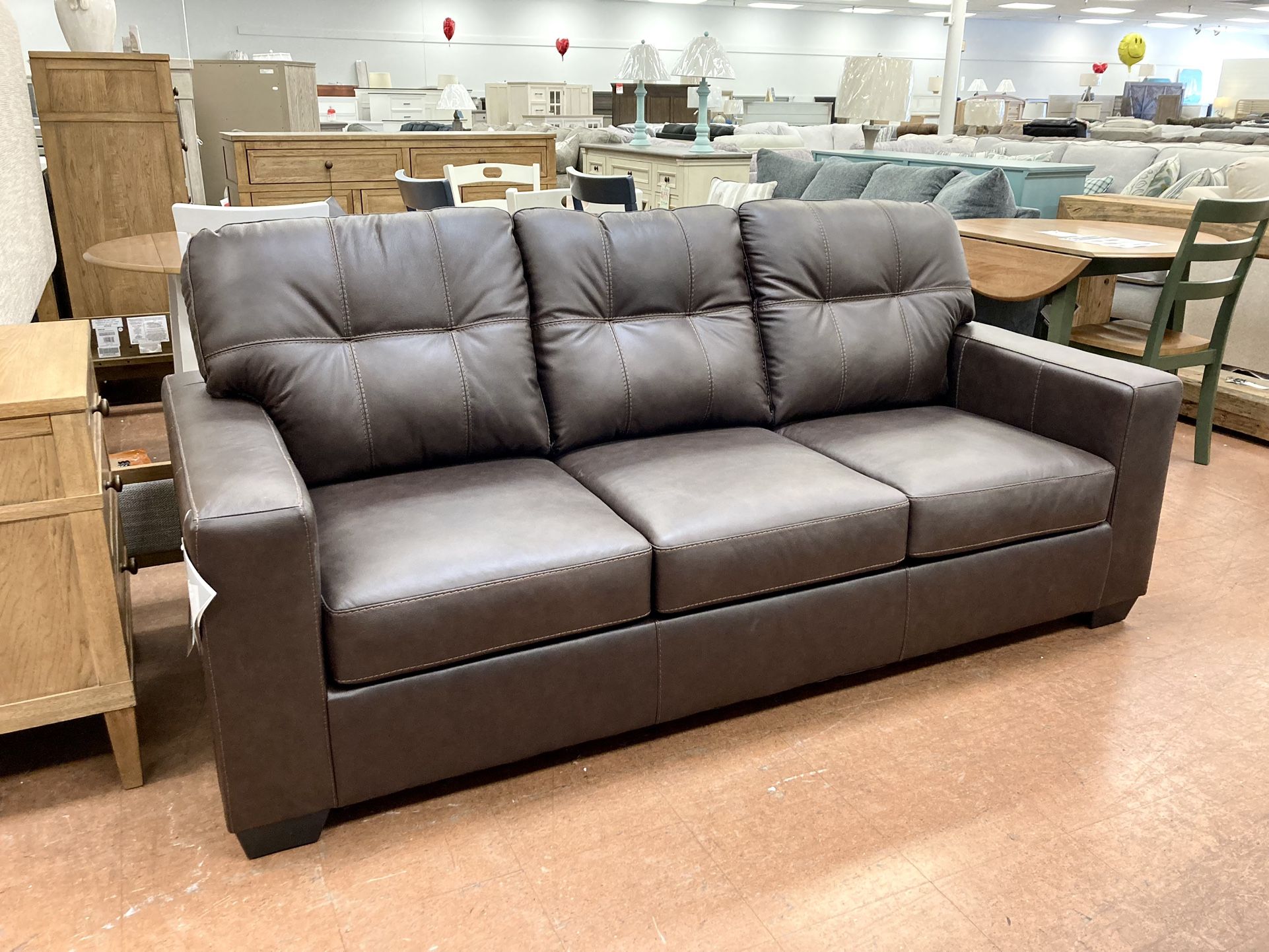 New 85” Leather Sofa — SPECIAL