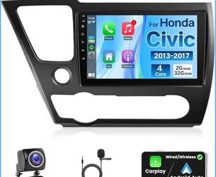 9” Car Stereo for Honda Civic 2013–2017 Wireless CarPlay/Android (55408)
