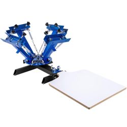 VEVOR Screen Printing Press 4 Color 1 Station Screen Printing Machine Removable Pallet Silk Screen Printing Machine for DIY T-Shirt Printer