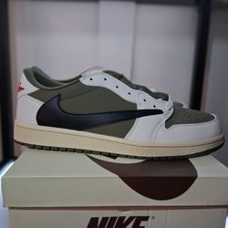 Jordan 1 Travis Scott Medium Olives Sz 10