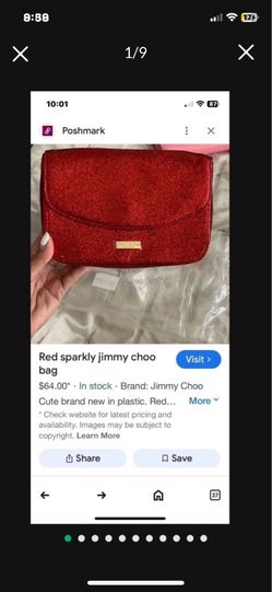 selling for $50  Jimmy Choo Candy glitter handbag
