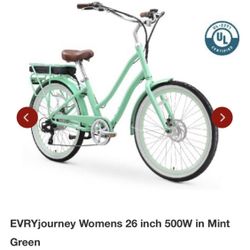 EVRYJourney Electric Womens Cruiser Bike by Sixthreezero Comfortable Electric Cruiser Bike for Women