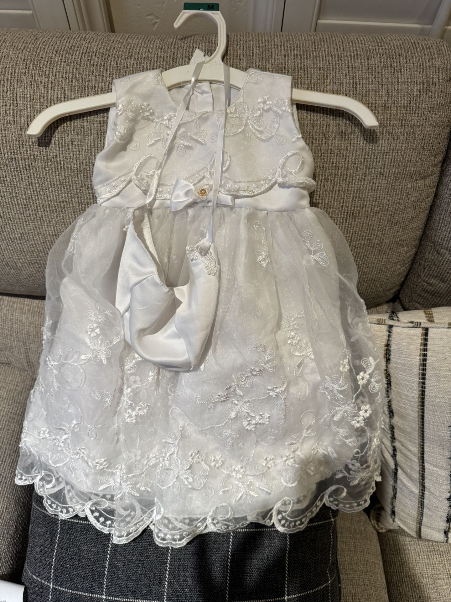 Baptism Dress White Size 6-9 Months
