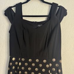 Women’s Black And Gold Dress Size 6 