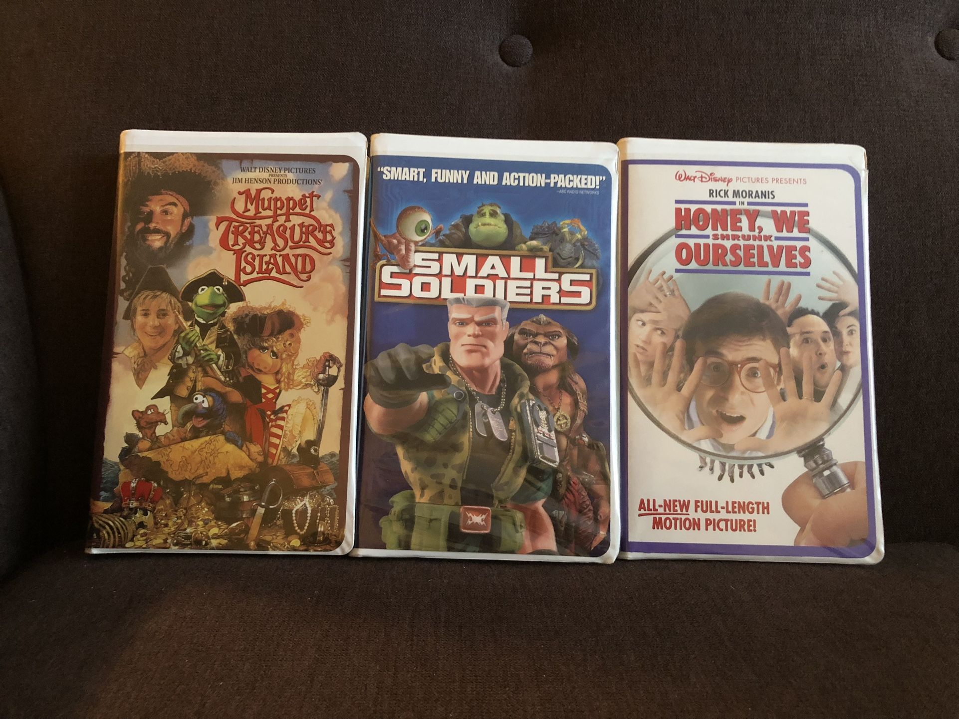 VHS bundle Muppet Treasure Island, Small Soldiers, and Honey We Shrunk ourselves