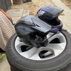 Used motorcycle helmets